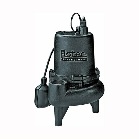STA-RITE Flotec Professional Series Sewage Pump, 1-Phase, 9 A, 115 V, 0.75 hp, 2in Outlet, 24 ft Max Head, 170 gpm E75STVT